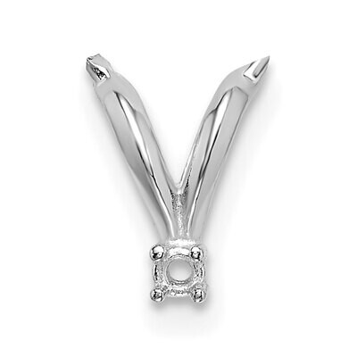 Casted Diamond Accent Bail 14k White Gold WG1575, MPN: WG1575,