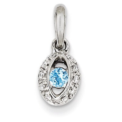 1 Birthstone Family Jewelry Diamond Semi-Set Pendant 14k White Gold XMPW47/1, MPN: XMPW47/1, 883957…