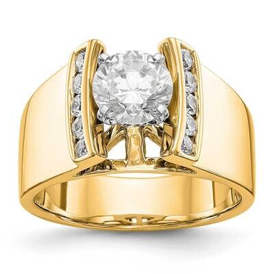 Si1/Si2, G H I, Peg Semi-Mount Engagement Ring 14k Yellow Gold Lab Grown Diamond RM2875E-025-YLG, M…