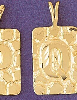 Dazzlers Jewelry Initial Q Pendant Necklace Charm Bracelet in Yellow, White or Rose Gold 9576q, MPN…