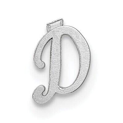 Casted Letter D 14k White Gold WG2222D, MPN: WG2222D,