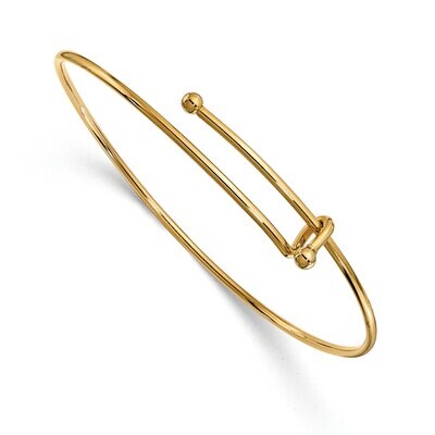 Bright Gold-tone Plated One Hook Expandable Bracelet Stainless Steel ST4857Y, MPN: ST4857Y, 7905244…