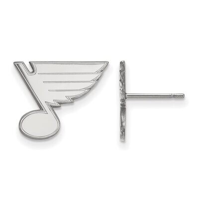 Saint Louis Blues Small Post Earring 14k White Gold 4W008BLE, MPN: 4W008BLE, 886774834788