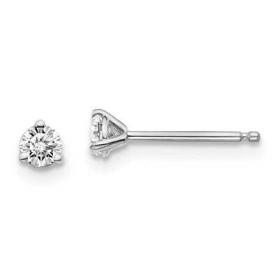 1/5ctw Certified VS/SI D E F Lab Grown Diamond 3 Prong Earrings 14k White Gold EM1007-020C-WLD, MPN…
