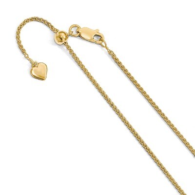Leslie&#39;s 1.5 mm Gold-plated Adjustable Spiga Chain 30 Inch Sterling Silver HB-FC50-30, MPN: FC50-30…