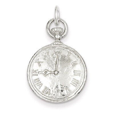 Clock Charm Sterling Silver QC3098, MPN: QC3098, 883957907673