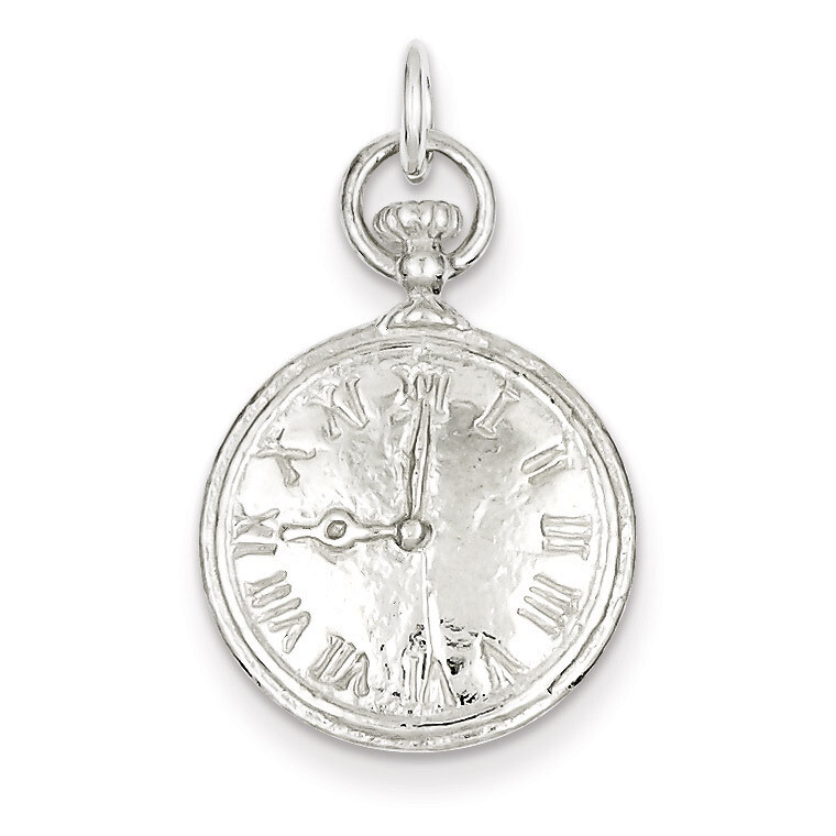 Clock Charm Sterling Silver QC3098, MPN: QC3098, 883957907673