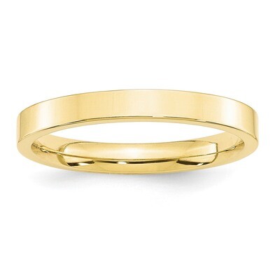3mm Standard Flat Comfort Fit Band 10k Yellow Gold 1FLC030 Engravable, MPN: 1FLC030, 886774445311