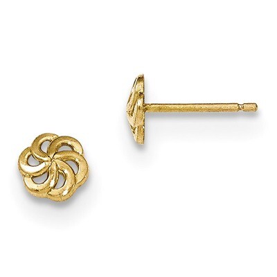 Flower Post Earrings 14k Gold Polished YE1751, MPN: YE1751, 886774762029