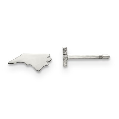 North Carolina State Small Earrings Sterling Silver Engravable XNE50SS-NC, MPN: XNE50SS-NC, 8867745…