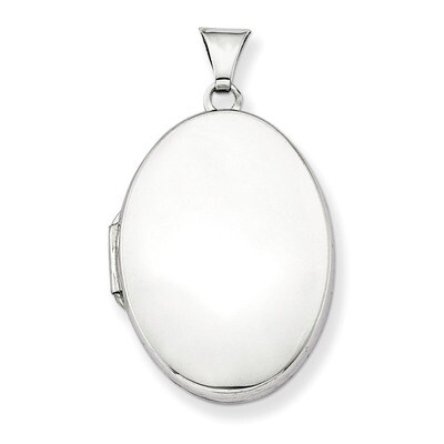 Polished 26mm 2-Picture Frame Oval Locket Sterling Silver QLS99, MPN: QLS99, 886774116778