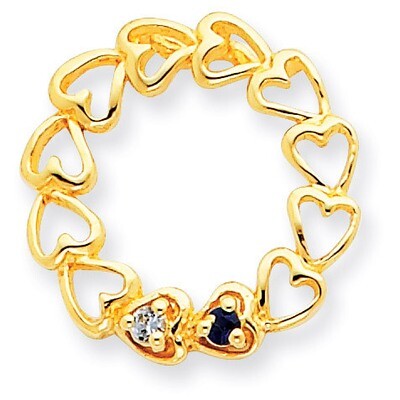 2 Birthstones Family Pendant 14k Yellow Gold XMP53/2, MPN: XMP53/2, 883957861531