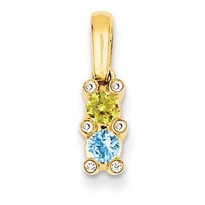 2 Birthstones Family Jewelry Diamond Semi-Set Pendant 14k Yellow Gold XMP31/2, MPN: XMP31/2, 883957…