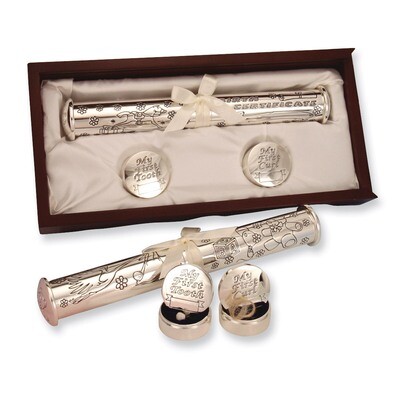 Silver-plated Birth Certificate Holder and Memory Box Set GP456, MPN: GP456, 725826530691