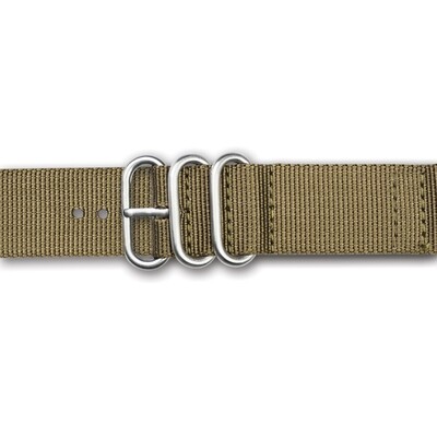 24mm 2-Piece Khaki Ballistic Nylon Watch Band  BA396-24, MPN: BA396-24,