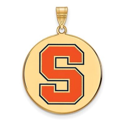 Syracuse University x-Large Enamel Disc Pendant Gold-plated Silver GP047SYU, MPN: GP047SYU, 8867749…