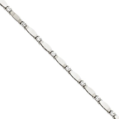 Holds 11 3.5mm Stones 1.87ct Bar Link Tennis Bracelet Mounting 14k White Gold X2362W, MPN: X2362W, …