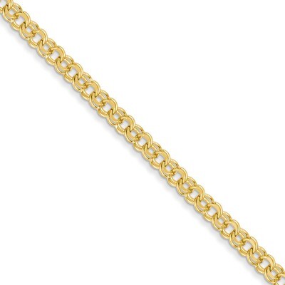 7in 4.75mm Solid Double Link Charm Bracelet 7 Inch 14k Gold DOH16-7, MPN: DOH16-7, 883957718965