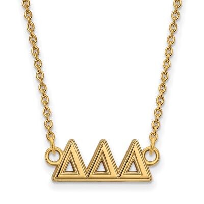 Delta Delta Delta Medium Pendant with 18 Inch Chain Gold-plated Silver GP007DDD-18, MPN: GP007DDD-1…