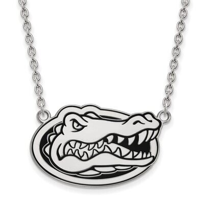 University of Florida Large Enamel Pendant with Chain Necklace Sterling Silver SS076UFL-18, MPN: SS…