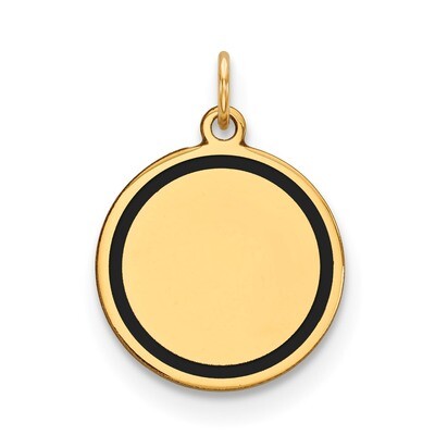 Enamel .027 Gauge Circular Engravable Disc Charm 14k Gold XM611/27, MPN: XM611/27, 883957327211