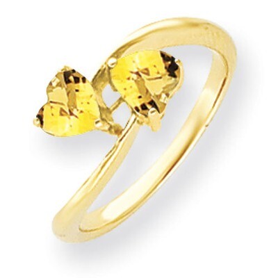 5mm Heart Citrine Ring 14k Gold Y4584CI, MPN: Y4584CI, 883957445038