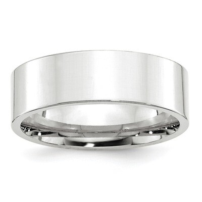 7mm Standard Flat Comfort Fit Band 10k White Gold WFLC070 Engravable, MPN: WFLC070, 886774462752