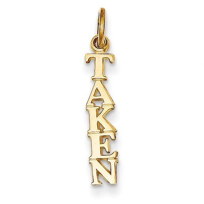Taken Charm 14k Gold Polished C337, MPN: C337, 886774960258