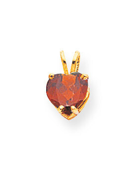 7mm Heart Garnet pendant 14k Gold XP430GA, MPN: XP430GA, 883957209470