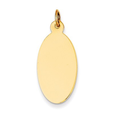 Plain .013 Gauge Engravable Elliptical Disc Charm 14k Gold XM190/13, MPN: XM190/13, 883957416410