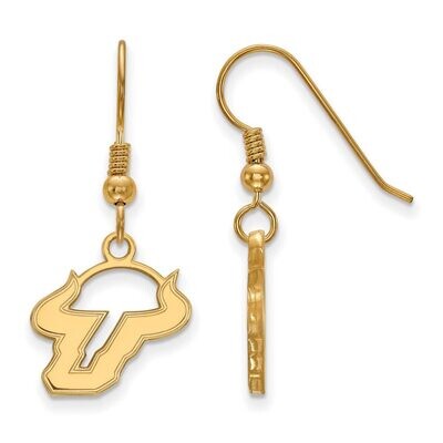 University of South Florida Small Dangle Earring Wire Gold-plated Silver GP006USFL, MPN: GP006USFL,…