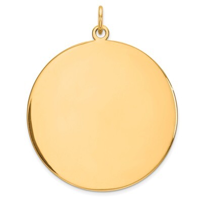 Engravable Round Polished Disc Charm Sterling Silver Gold-plated QM375G/50, MPN: QM375G/50, 8839577…