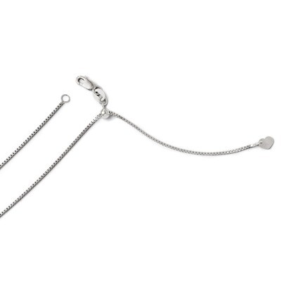 Leslie&#39;s Adjustable Box Chain 22 Inch - 14k White Gold HB-3104-22, MPN: 3104-22, 886774996776