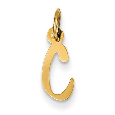 Small Slanted Block Initial C Charm 14k Gold YC644C, MPN: YC644C, 886774136271
