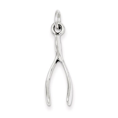 Wish Bone Charm Antiqued Sterling Silver QC7619, MPN: QC7619, 883957567396