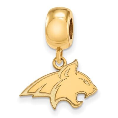 Montana State University Bead Charm Small Dangle Gold-plated Silver GP014MTU, MPN: GP014MTU, 886774…
