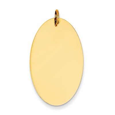 Plain .018 Gauge Engravable Elliptical Disc Charm 14k Gold XM191/18, MPN: XM191/18, 883957378688