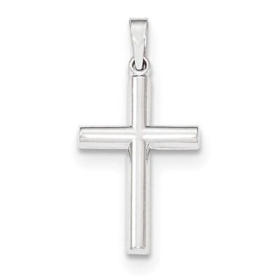 Brushed and Polished Hollow Latin Cross Pendant 14k white Gold XR1436, MPN: XR1436, 191101362217