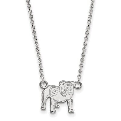 University of Georgia Small Pendant with Chain Necklace 14k White Gold 4W066UGA-18, MPN: 4W066UGA-1…