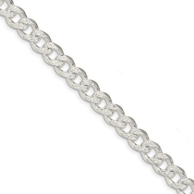 8 Inch 9.15mm Pave Curb Chain Sterling Silver QCF250-8, MPN: QCF250-8, 191101856358