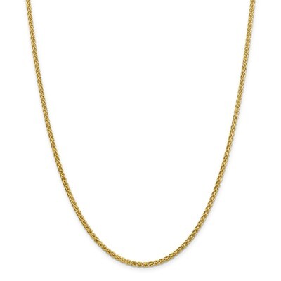 18 Inch 2.75mm Semi-solid Wheat Chain 14k Gold BC171-18, MPN: BC171-18, 883957060033