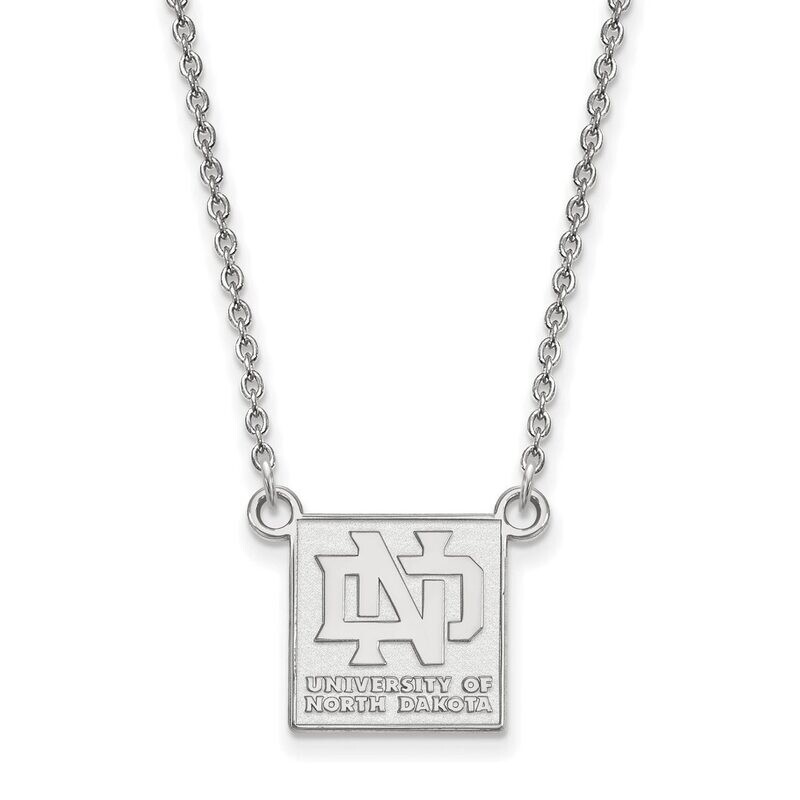 University of North Dakota Small Pendant with Chain Necklace 14k White Gold 4W009UNOD-18, MPN: 4W00…