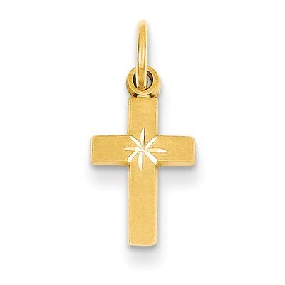 Tiny Cross Charm 14k Gold C762, MPN: C762, 883957247175