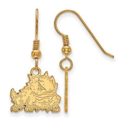 Texas Christian University Small Dangle Earring Wire Gold-plated Silver GP021TCU, MPN: GP021TCU, 88…