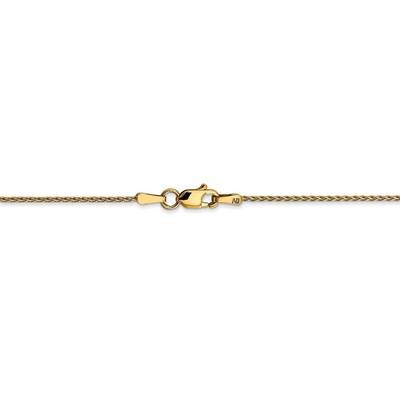 22 Inch 1.0mm Diamond-cut Wheat Chain 14k Yellow Gold PEN275-22, MPN: PEN275-22, 886774115085