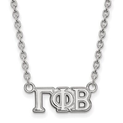 Gamma Phi Beta Medium Pendant with 18 Inch Chain Sterling Silver SS007GPB-18, MPN: SS007GPB-18, 886…