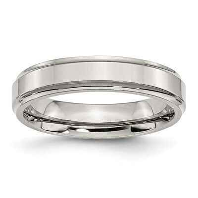5mm Polished Band Stainless Steel Ridged Edge SR100 by Chisel, MPN: SR100, 886774422145