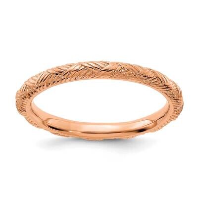 Rose Gold-plated Polished Ring Sterling Silver QSK2055, MPN: QSK2055, 191101923845