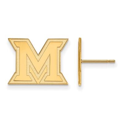 Miami University Small Post Earring 10k Yellow Gold 1Y008MU, MPN: 1Y008MU, 886774805542