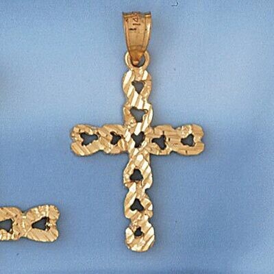 Dazzlers Jewelry Cross Pendant Necklace Charm Bracelet in Yellow, White or Rose Gold 8024, MPN: DZ-…